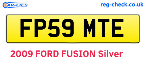 FP59MTE are the vehicle registration plates.