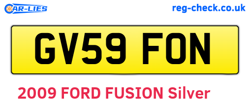 GV59FON are the vehicle registration plates.