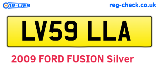 LV59LLA are the vehicle registration plates.