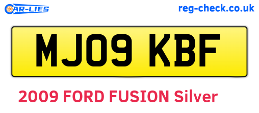 MJ09KBF are the vehicle registration plates.