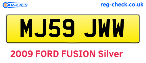 MJ59JWW are the vehicle registration plates.