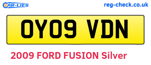 OY09VDN are the vehicle registration plates.