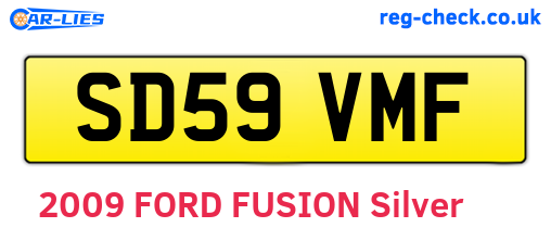 SD59VMF are the vehicle registration plates.