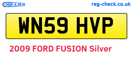 WN59HVP are the vehicle registration plates.