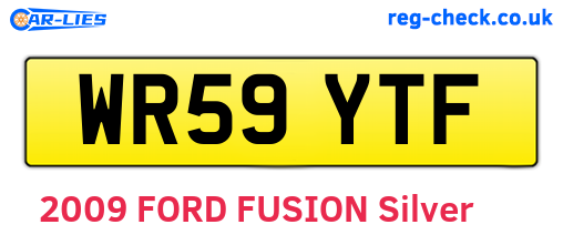 WR59YTF are the vehicle registration plates.