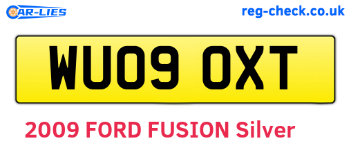 WU09OXT are the vehicle registration plates.