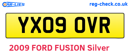 YX09OVR are the vehicle registration plates.