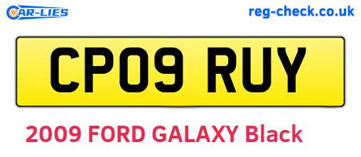 CP09RUY are the vehicle registration plates.