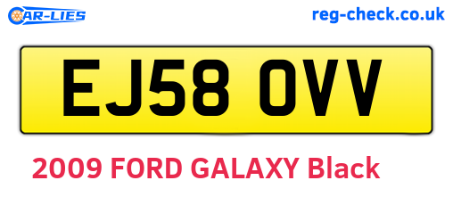 EJ58OVV are the vehicle registration plates.