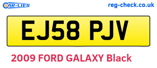 EJ58PJV are the vehicle registration plates.
