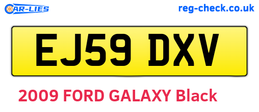 EJ59DXV are the vehicle registration plates.