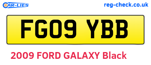 FG09YBB are the vehicle registration plates.