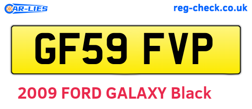GF59FVP are the vehicle registration plates.