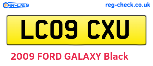 LC09CXU are the vehicle registration plates.