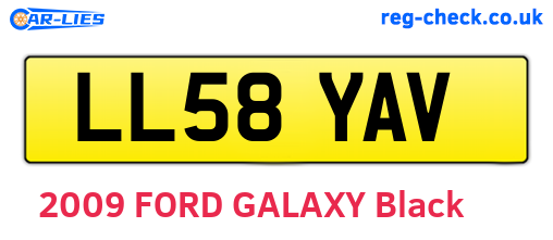 LL58YAV are the vehicle registration plates.