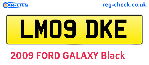 LM09DKE are the vehicle registration plates.