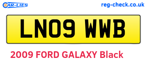 LN09WWB are the vehicle registration plates.