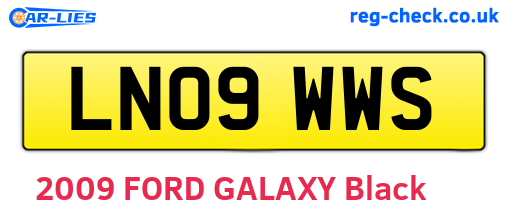 LN09WWS are the vehicle registration plates.