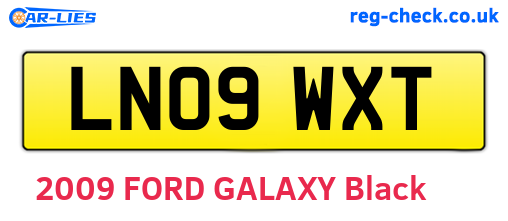 LN09WXT are the vehicle registration plates.