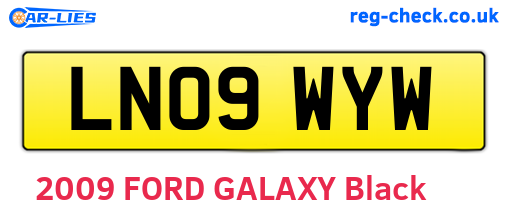 LN09WYW are the vehicle registration plates.