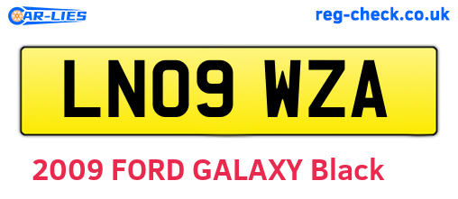 LN09WZA are the vehicle registration plates.
