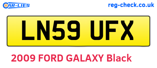 LN59UFX are the vehicle registration plates.
