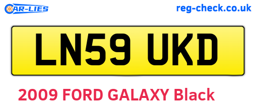 LN59UKD are the vehicle registration plates.