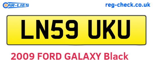 LN59UKU are the vehicle registration plates.