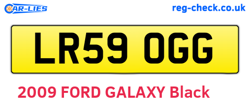 LR59OGG are the vehicle registration plates.