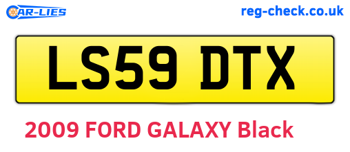 LS59DTX are the vehicle registration plates.