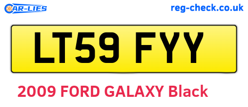 LT59FYY are the vehicle registration plates.