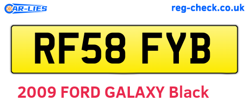 RF58FYB are the vehicle registration plates.