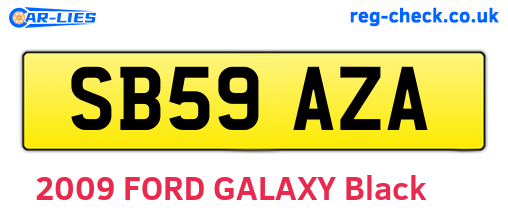 SB59AZA are the vehicle registration plates.