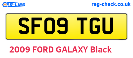 SF09TGU are the vehicle registration plates.