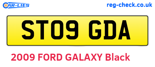 ST09GDA are the vehicle registration plates.