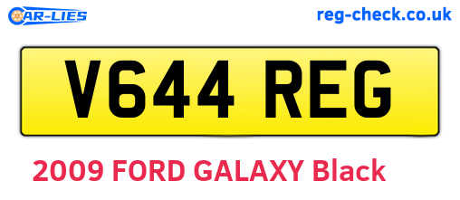 V644REG are the vehicle registration plates.