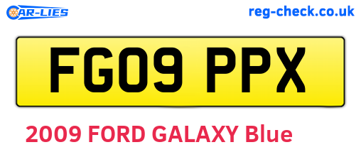 FG09PPX are the vehicle registration plates.
