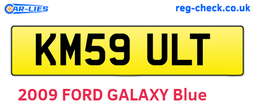 KM59ULT are the vehicle registration plates.