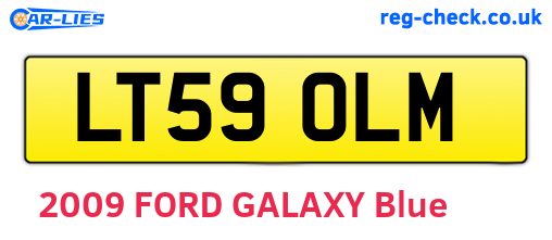 LT59OLM are the vehicle registration plates.