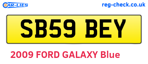 SB59BEY are the vehicle registration plates.