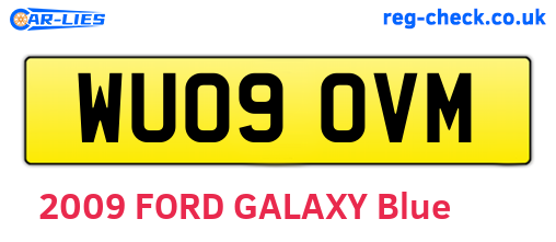 WU09OVM are the vehicle registration plates.