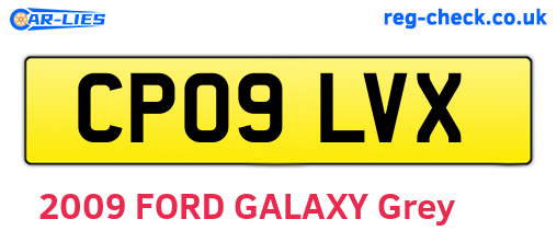 CP09LVX are the vehicle registration plates.
