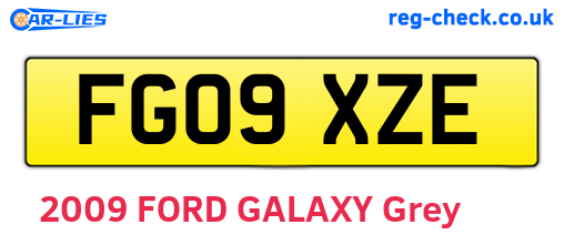 FG09XZE are the vehicle registration plates.