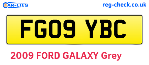 FG09YBC are the vehicle registration plates.