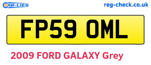 FP59OML are the vehicle registration plates.