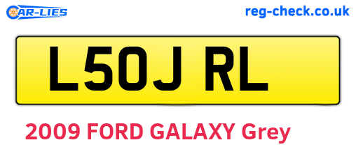 L50JRL are the vehicle registration plates.