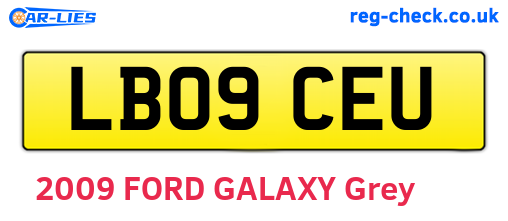 LB09CEU are the vehicle registration plates.