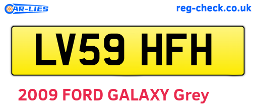 LV59HFH are the vehicle registration plates.