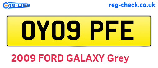 OY09PFE are the vehicle registration plates.