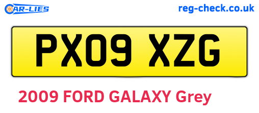 PX09XZG are the vehicle registration plates.